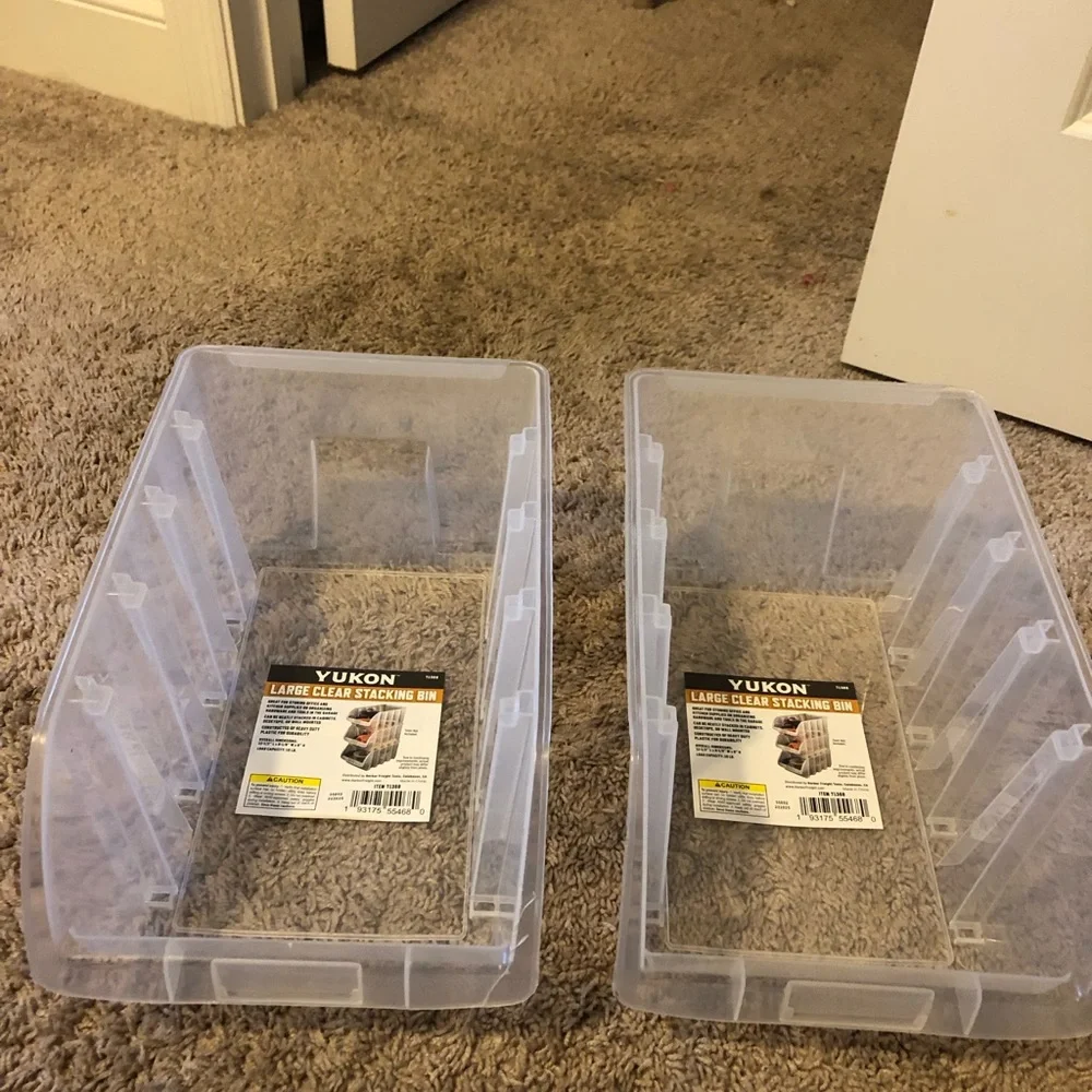 Clear Stackable Storage Bins